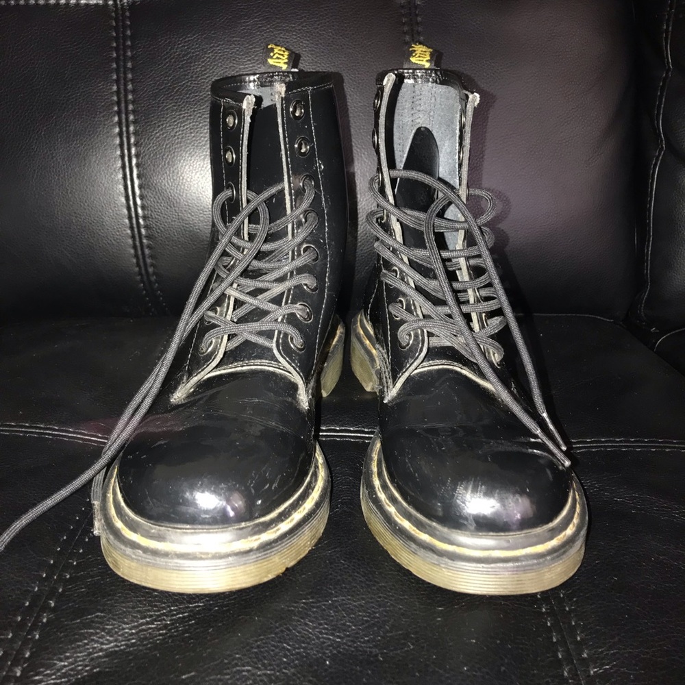 Dr. Martens Womens Patent Leather Boots